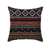 Funda de almohada corta de felpa colorida con patrón geométrico bohemio, funda de cojín vintage estilo étnico, en stock