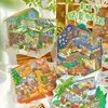Pegatinas de Escenario de Amante de las Letras Mi Vida Ideal Escena en Miniatura Dibujado a Mano 2.5D Pegatinas Creativas para Aliviar el Estrés