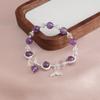 Nuevo Pulsera China Dulce Mariposa Cola de Pez Smiley Concha Cristal Morado Amarillo Rosa Pulsera Morado Lihui Alta Moda