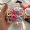 100 Piezas de Anillos Versátiles para el Pulgar de Niñas en Colores Dulces Que No Dañan el Cabello, Lindos Anillos Pequeños para el Cabello Trenzado de Niños