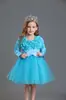 Día de Año Nuevo traje de disfraz festivo infantil para niños y niñas vestido traje de coro vestido de princesa para niños pequeños vestido de gasa esponjosa actuación