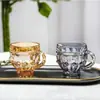Nuevo Estilo Vidrio Grueso Estilo Europeo Transparente para el Hogar Taza para Café Jugo con Asa Vaso para Whisky Cerveza