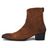 Botas masculinas Chelsea de couro genuíno da Amazon, tamanho grande, da moda pop, para homens, OSSTONE COWSDELLA
