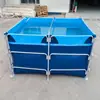 Tanque de peixes quadrado de lona espessa, grande capacidade, montável, tanque dobrável para criação de carpas com estrutura de tubo galvanizado, tanque de armazenamento de água