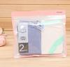 Nueva bolsa universal para embalaje de ropa interior, disponible en stock, para hombres y mujeres, paquete individual de 2, con cierre autosellante, con cadena y clip.