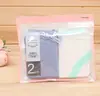Nuevo en stock bolsa de embalaje para ropa interior hombres y mujeres paquete individual paquete de 2 bolsa de cadena con clip de cremallera autosellante