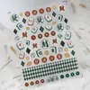 Serie de Pegatinas para Uñas Estilo Año Nuevo como Hierro, con Fuegos Artificiales Lindos en Relieve, Caracteres de la Suerte, Sobres Rojos y Pegatinas Auspiciosas para Uñas
