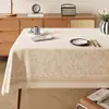 Toalha de mesa estilo wabi-sabi, lavável, à prova d'água, à prova de óleo, resistente ao calor, capa retangular para mesa de jantar, luxo leve, toque de alta qualidade, toalha para mesa de centro