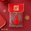 Sobre rojo de tela Año Nuevo boda inauguración de casa cambio diez mil yuanes bolsa de sobre rojo creativa boda cumpleaños cumpleaños luna llena ganancia está sellado