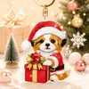 Llavero de Pintura de Diamantes DIY Navideño, Colgante de Animales Lindos con Arte de Diamantes, Decoración Hecha a Mano con Pedrería, Regalo Navideño Transfronterizo