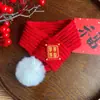 Bufanda Roja para Gatos y Perros, un Accesorio Festivo para el Año Nuevo, Deseando Prosperidad y Riqueza