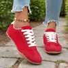 Sapatos Femininos Novos de Tamanho Grande Estilo Europeu e Americano Primavera 2026, Sapatos Casuais Planos Leves e Confortáveis, Sapatos Femininos Versáteis com Cadarço