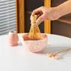 Tazón de Matcha con Forma de Corazón Estilo Japonés con Pico, Tazón con Lazo, Soporte para Batidor de Té, Más Vendido en Amazon, Venta Directa desde Changji