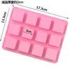 Molde de Gelo Quadrado de Silicone de 4 Peças Caseiro Açúcar Mascavo Modelo Longo Quadrado Chocolate Molde Quadrado de Açúcar Mascavo de 16 Peças