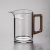 Dispensador de té engrosado con separación de té y agua, taza con forma de media luna con filtro, taza de té verde con colador de té integrado, taza de cristal para servir té
