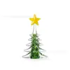 Artesanías de Vidrio de Cristal Serie Árbol de Navidad Esculturas Pequeñas Exquisitas Hechas a Mano Adornos de Escritorio Pequeños Regalos de Navidad Transfronterizo