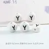 Amazon Xiyin Venda Quente 6x 10mm Contas Cerâmicas com Alfabeto Material para Fazer Pulseira DIY Infantil Conjunto de Contas