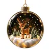 Nuevo producto transfronterizo: bola de cristal, adorno de bola transparente de muñeco de nieve para árbol de Navidad, decoración de ambiente festivo para el hogar