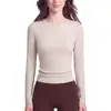Otoño Invierno Lyocell Tencel Ropa de Yoga Cálida Adelgazante Casual Versátil Cálido Deportes Manga Larga Mujer Fábrica de Origen