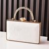 Nuevo Bolso de Cena Caliente Bolso de Fiesta de Vestido con Incrustaciones de Diamantes Bolso de Noche Champán Clutch Transfronterizo Directo de Fábrica