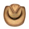 Chapéu de Cowboy Ocidental para Homens, Chapéu de Palha para Exterior, Chapéu de Ráfia Versátil e Moderno para Homens e Mulheres, Chapéu de Palha Personalizado, Exportação Transfronteiriça