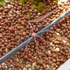 Gotero de microaspersión de flujo ajustable Luyang, tubería de PE para riego por goteo roja de 8 orificios para árboles frutales, tubería de riego por goteo con tubo capilar para regar flores