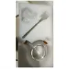 Pote de Mel de Vidro Estilo Japonês com Tampa Garrafa de Mel para Mexer de Vidro Copo de Geleia Transparente Simples Criativo Doméstico com Tampa