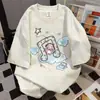 Camiseta de Manga Corta con Diseño Dulce de Nicho para Mujer Verano 2026, Versátil, Sencilla, Fresca, Casual, Holgada, Estilo Preppy