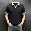 Camisa Polo Masculina Jin An Sem Costura Gola Tesoura Verão 2026 Nova para o Trabalho Casual Elástica Manga Curta Camiseta Masculina Atacado