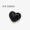 Botón de metal simple y brillante con borde de diente, corazón de melocotón, amor, hebilla en forma de corazón, hebilla decorativa para suéter femenino, chaqueta de traje