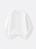 Camiseta de Manga Larga 100% Algodón 200g Camiseta Básica Blanca para Hombres y Mujeres Cuello Redondo Ropa de Otoño para Niños Pequeños, Medianos y Grandes Ropa Interior para Niños Primavera y Otoño