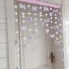 Cortina de Puerta de Dormitorio Linda Morada Mágica con Lazo de Mariposa Atmósfera Decoración de Habitación Cortina Decorativa para Dormitorio