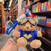 LLavero de peluche con forma de oso y gafas de sol rojas de Internet, bonito colgante para bolso escolar, joyería pequeña, llavero para coche, regalo al por mayor