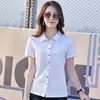 Novas Roupas de Verão 2026 Estilo Coreano Cardigã Ol para o Trabalho com Gola Camiseta Feminina Tamanho Grande Slim Fit Camisa Feminina 6705