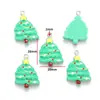 Serie Navideña de Resina DIY Papá Noel Regalo Muñeco de Nieve Colgante Pulsera Llavero Colgante Decorativo W462