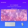 Hermoso Mouse Pad de Escritorio de Gasa Starlight, Transferencia Térmica de Alta Definición, Resistente al Desgaste, Antideslizante, Alfombrilla Grande para Escritorio, Admite Diseños Personalizados
