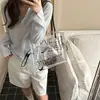 Bolsa Pequena Quadrada da Moda Tendência deste Ano para Mulheres, Novo Estilo Verão 2026, Bolsa de Ombro com Estampa Graffiti, Bolsa de Axila Mãe e Filha