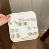 Conjunto de Brincos Coloridos Borboleta Cachorro Dopamina Nova Primavera com Hastes de Prata para Meninas Estudantes Fofas Brincos de Desenho Animado