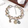 Para Cross-Border Personalizado Tendência Liga de Metal Feminino Design de Emblema Moda Colar Geométrico em Forma de O Encaixável Casual Versátil Estilo