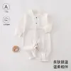 Ropa de bebé para otoño, mameluco suave de terciopelo para bebés, pijama base unisex para bebé, mameluco con apertura lateral tipo mariposa 6
