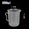 Taza medidora de plástico transparente con escala, engrosada con asa completamente cerrada, equipo de laboratorio para escuelas secundarias y preparatorias, taza medidora de plástico con asa