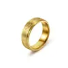 Anillo de Acero de Titanio Mate con Patrón S para Hombre de Nueva Moda Transfronterizo Anillo de Dos Tonos Grabado Mate de Doble Paso