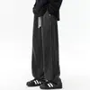 Pantalones Rectos Deportivos Versátiles para Adolescentes, Tendencia de Moda Otoñal para Hombres, Pantalones de Pierna Ancha Lavados con Estilo Retro Americano