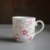 Taza de Té de Cerámica con Asa, Taza Grande de Flor para Té Pu'Er, Taza de Café, Taza Individual, Taza de Maestro, Logo Personalizable