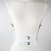 Correa de Moda para Fotografía Callejera Europea y Americana Transfronteriza Cubierta para Cintura Decorativa Negra Estilo Ins Punk Correa Cruzada con Cinturón de Traje para Mujer