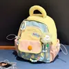 Mochila Escolar para Jardim de Infância Transfronteiriça Desenho Animado Color Blocking Leve para Meninos e Meninas Classe de Educação Infantil Crianças