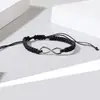 Cuerda de mano de aleación de 8 palabras de la suerte de venta caliente transfronteriza europea y americana estilo europeo y americano pareja simple personalidad tejida moda ajustable