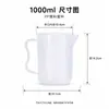 Taza medidora de plástico PP de grado alimenticio en stock, Taza graduada transparente, Taza medidora de reactivo químico de laboratorio, Taza de muestreo para enseñanza