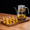 Bule de Chá Elegante Caneca Modelo Novo 2025 Separação Chá-Água Revestimento Interno Totalmente de Vidro Filtro de Um Clique Infusor de Chá Magnético Caneca para Uso Doméstico