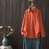 Camisa de Manga Larga de Color Sólido de Doble Capa de Gasa de Algodón Estilo Japonés Otoño 2026 para Mujer, Top Exterior Delgado Casual Artístico